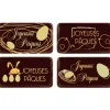 Décoration Comestible*FLORENSUC Plaque Chocolat Joyeuses Pâques x64