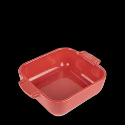 Plat De Cuisson*PEUGEOT Plat à Four Carré en Céramique Appolia 18 cm Rouge