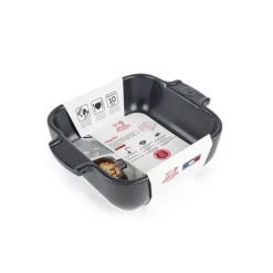 Plat De Cuisson*PEUGEOT Plat à Four Carré en Céramique Appolia 18 cm Ardoise