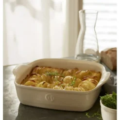 Plat De Cuisson*EMILE HENRY Plat à Four Carré en Céramique 28 x 24 cm Grand Cru