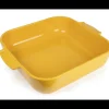 Plat De Cuisson*PEUGEOT Plat à Four Carré en Céramique Appolia 36 cm Jaune Safran
