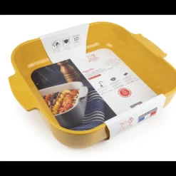 Plat De Cuisson*PEUGEOT Plat à Four Carré en Céramique Appolia 36 cm Jaune Safran