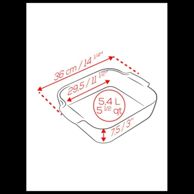Plat De Cuisson*PEUGEOT Plat à Four Carré en Céramique Appolia 36 cm Jaune Safran