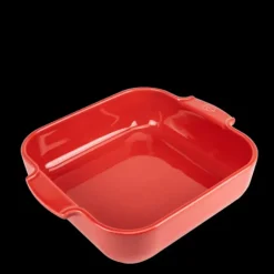 Plat De Cuisson*PEUGEOT Plat à Four Carré en Céramique Appolia 28 cm Rouge