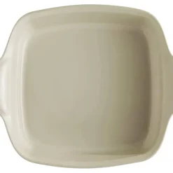 Plat De Cuisson*EMILE HENRY Plat à Four Carré en Céramique 28 x 24 cm Argile