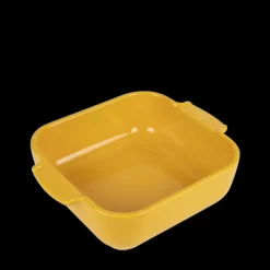 Plat De Cuisson*PEUGEOT Plat à Four Carré en Céramique Appolia 21 cm Jaune Safran
