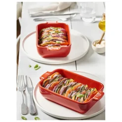 Plat De Cuisson*PEUGEOT Plat à Four Rectangulaire en Céramique Appolia 22 cm Ecru