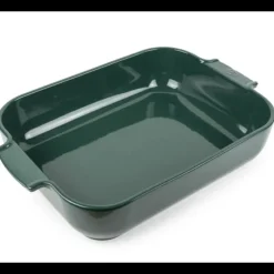 Plat De Cuisson*PEUGEOT Plat à Four Rectangulaire en Céramique Appolia 40 cm Vert Forêt