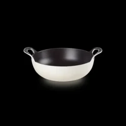 Plat De Cuisson|Woks*LE CREUSET Plat Balti En Fonte Rond 24 cm Meringue