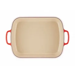 Plat De Cuisson*LE CREUSET Plat Rectangulaire en Fonte 37 cm Cerise