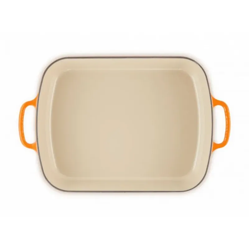 Plat De Cuisson*LE CREUSET Plat Rectangulaire en Fonte 37 cm Volcanique