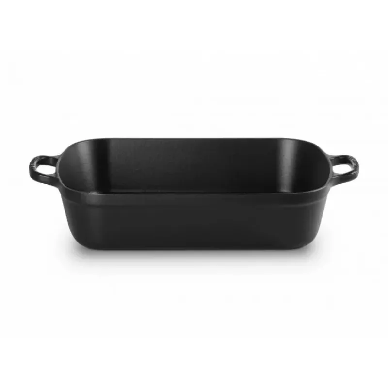 Plat De Cuisson*LE CREUSET Plat Rectangulaire en Fonte 37 cm Noir Mat