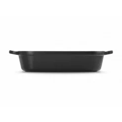 Plat De Cuisson*LE CREUSET Plat Rectangulaire en Fonte 37 cm Noir Mat