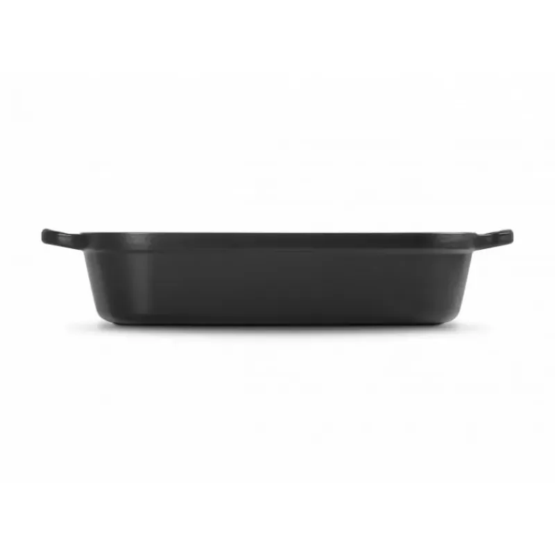 Plat De Cuisson*LE CREUSET Plat Rectangulaire en Fonte 37 cm Noir Mat