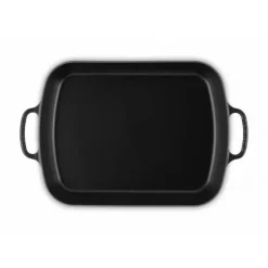 Plat De Cuisson*LE CREUSET Plat Rectangulaire en Fonte 37 cm Noir Mat