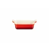 Plat De Cuisson*LE CREUSET Plat Rectangulaire Héritage en Céramique 19 cm Cerise Tradition