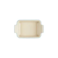 Plat De Cuisson*LE CREUSET Plat Rectangulaire Héritage en Céramique 26 cm Azur Tradition