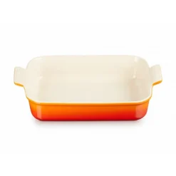 Plat De Cuisson*LE CREUSET Plat Rectangulaire Héritage en Céramique 19 cm Volcanique Tradition