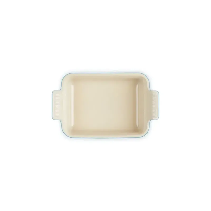 Plat De Cuisson*LE CREUSET Plat Rectangulaire Héritage en Céramique 19 cm Azur Tradition
