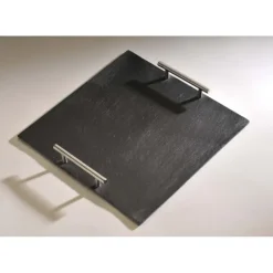 Servir, Présenter*LEBRUN Plateau ardoise poignées métal par (30x30cm)