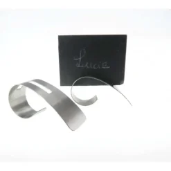 Servir, Présenter*LEBRUN Porte-noms inox Arabesque avec ardoises par (x6)