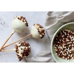 Décoration Comestible*SCRAPCOOKING Pot de Décors en Perles Or et au 3 Chocolats 50 g