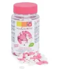 Décoration Comestible*SCRAPCOOKING Pot de décors en sucre - Coeurs rose & blanc 50g