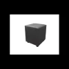 Mobilier Restaurant*2IMAHL Pouf Carré en Tissu Gris Lisbonne