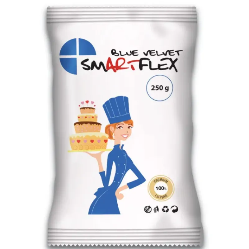 Produits Sans Gluten|Pâte À Sucre*SMARTFLEX Pâte à Sucre Bleu Blue Velvet 250g