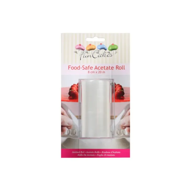Ustensiles Chocolat|Ustensiles Pâtisserie*FUNCAKES Rhodoïd en Rouleau L.20 m x H.8 cm