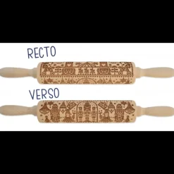 Ustensiles Pâtisserie*SCRAPCOOKING Rouleau à Pâtisserie Motif Casse Noisette 39 cm