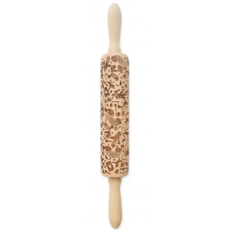 Ustensiles Décor Gâteau*SCRAPCOOKING Rouleau à Pâtisserie Motifs Licornes et Arc-en-ciel 39 cm
