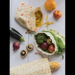 Sac En Tissu|Emballage Alimentaire*PEBBLY Sac à Pain Coton Bio Marron 65 x 20 cm