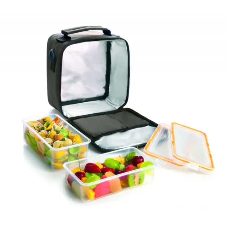 Conservation*IBILI Sac Lunch Isotherme + 2 Boîtes Hermétique Plastique Orange