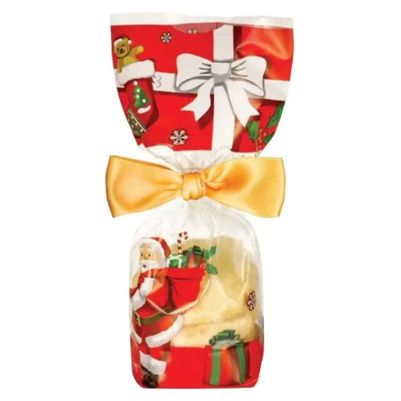 Emballage Alimentaire*CUISINEADDICT Sachet Confiserie Père Noël 14x30,5cm (x100) - Fond Cartonné