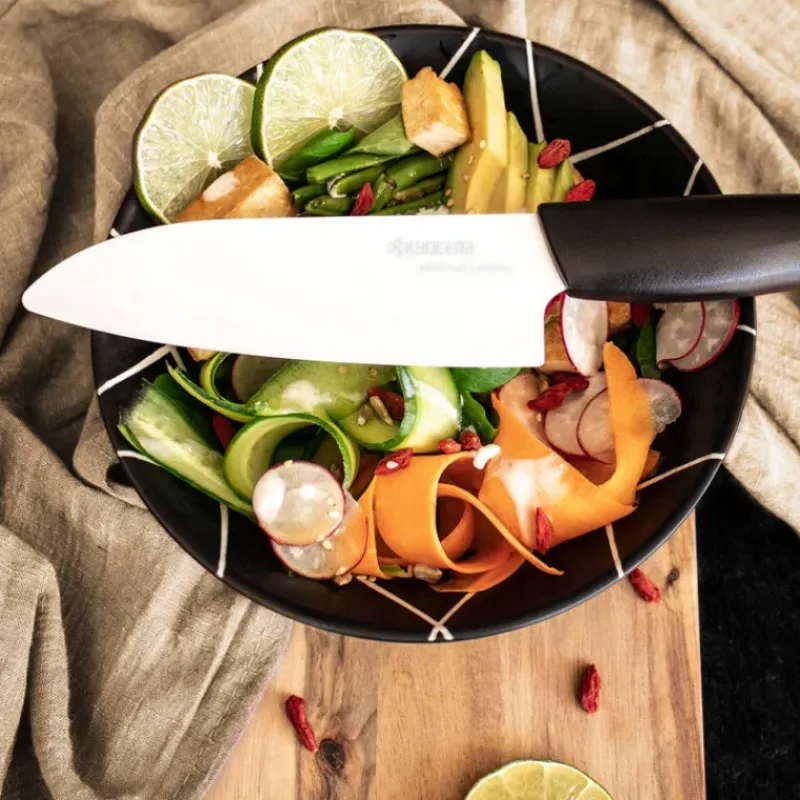 Couteau Céramique|Couteau Santoku*KYOCERA Santoku Céramique Noir 14 cm Gen Earth