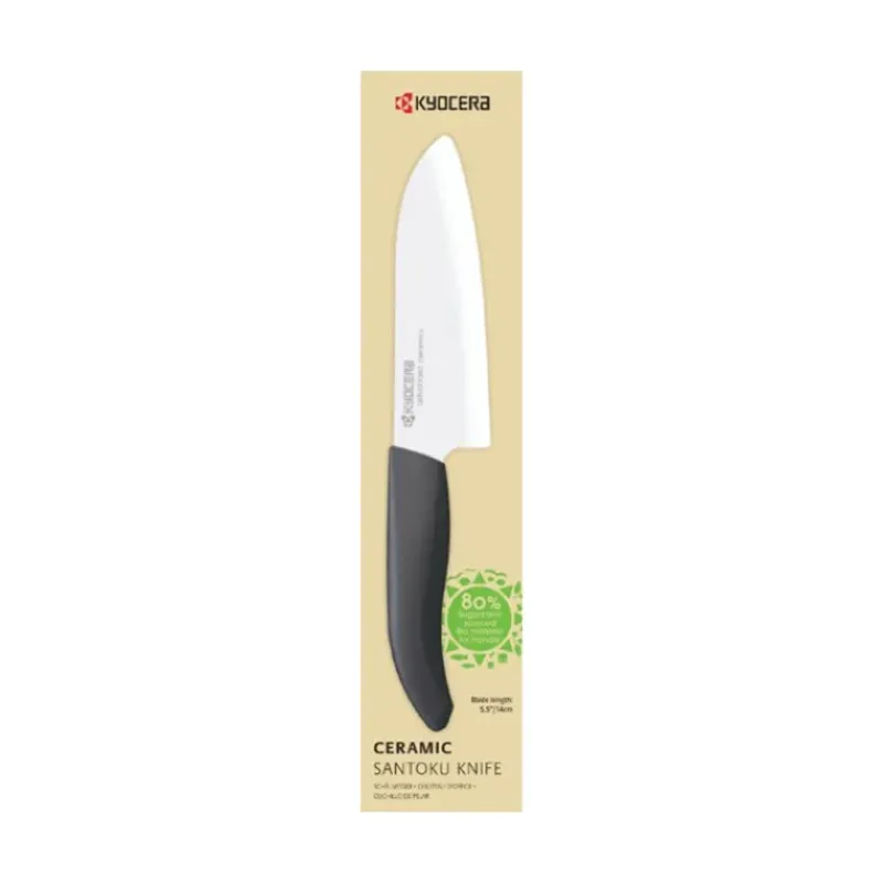 Couteau Céramique|Couteau Santoku*KYOCERA Santoku Céramique Noir 14 cm Gen Earth