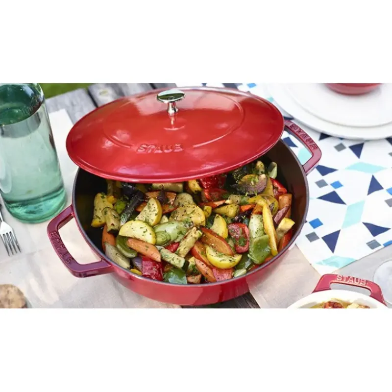 Sauteuses*STAUB Sauteuse en Fonte Chistera 28 cm Rouge Cerise