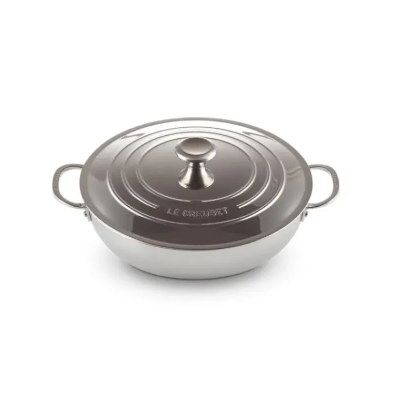 Sauteuses*LE CREUSET Sauteuse Provençale Inox Signature 30 cm et couvercle