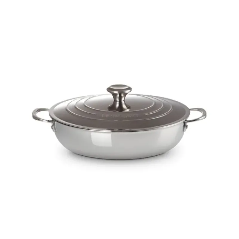 Sauteuses*LE CREUSET Sauteuse Provençale Inox Signature 30 cm et couvercle