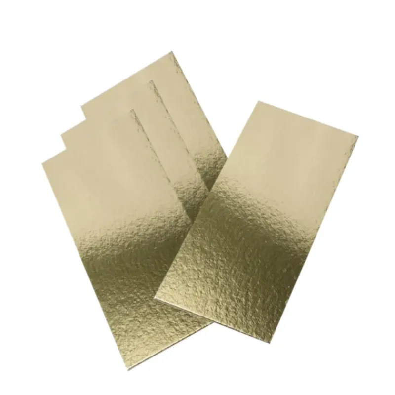 Présentoirs Pour Gâteaux*CUISINEADDICT Semelle à Bûche 35x10cm Or Bord Droit (x50)