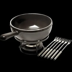 Appareil À Raclette, Appareil À Fondue*EMILE HENRY Service à Fondue en Céramique Ø 24 cm Fusain