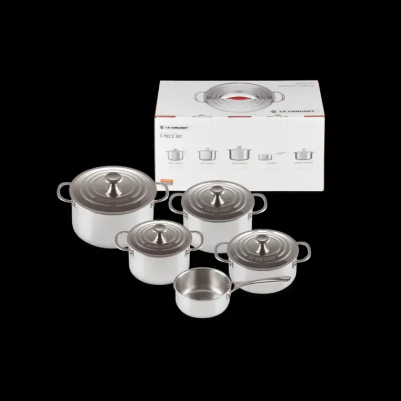 Batterie De Cuisine|Casseroles*LE CREUSET Set 5 Pièces Cocottes Inox Signature