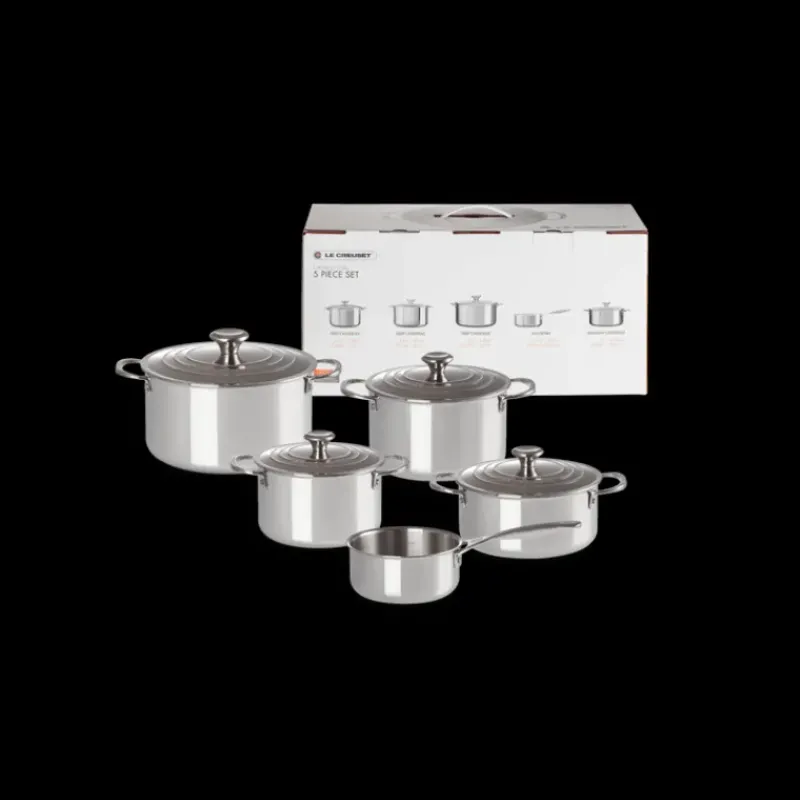Batterie De Cuisine|Casseroles*LE CREUSET Set 5 Pièces Cocottes Inox Signature