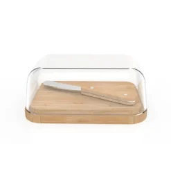 Servir, Présenter*PEBBLY Set Beurrier en Verre et Bambou