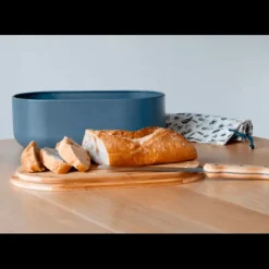 Sac En Tissu|Conservation*PEBBLY Set Boîte à Pain Ardoise Métal et Bambou 4 Pièces