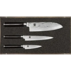 Couteau D'office|Couteau Santoku*KAI Set Couteau d'Office, Couteau Universel et Couteau Santoku Shun Classic Damas