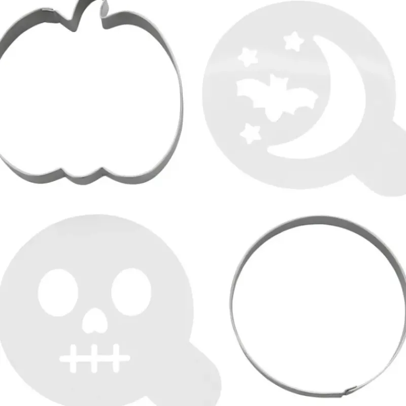 Emporte Pièce - Découpoir Pâtisserie*WILTON Set de 2 Emporte-Pièces et 2 Pochoirs Halloween