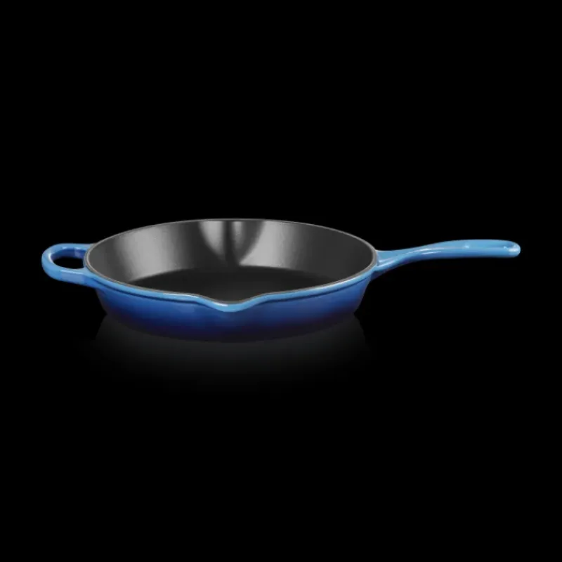 Grills|Poêles*LE CREUSET Skillet Rond Profond 26cm en Fonte Azur