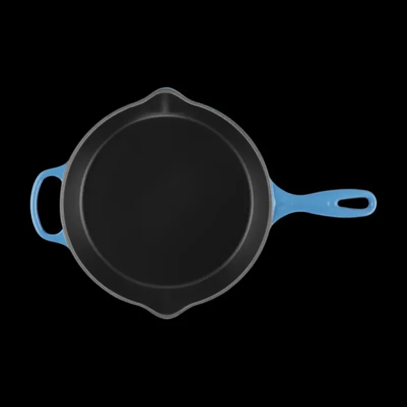 Grills|Poêles*LE CREUSET Skillet Rond Profond 26cm en Fonte Azur